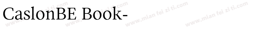 CaslonBE Book字体转换